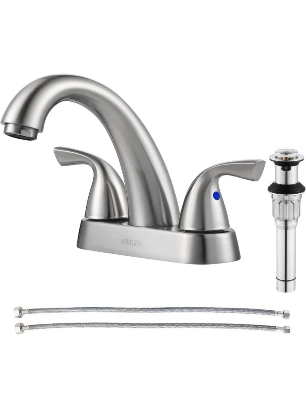 Brushed Nickel Bathroom Sink Faucet, 4-Inch Centerset for Vanity Upgrade